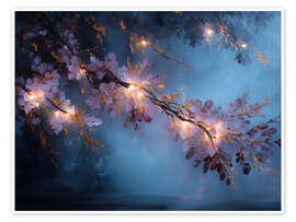 Tavla Magical flower branch in the fog - Niphion