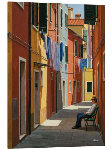 Acrylglasbild Italien Gasse