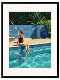 Gerahmter Kunstdruck Tropischer Schwimmer