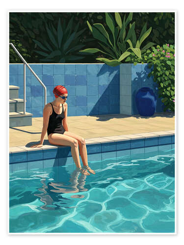 Poster Tropischer Schwimmer