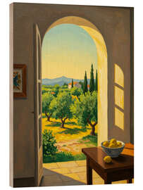 Obraz na drewnie Sunlight Over Olive Fields