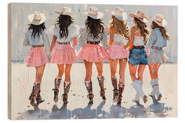 Holzbild Happy Cowgirls - Jörg Gamroth