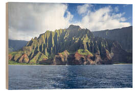 Wood print Kauai NaPali Coast - Lucas Tiefenthaler