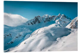 Acrylic print Ski tracks on the Arlberg