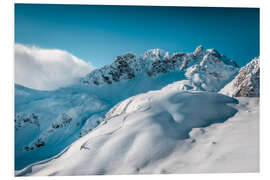 Hartschaumbild Skispuren am Arlberg