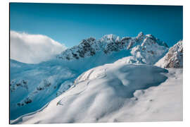 Magnettafel Skispuren am Arlberg