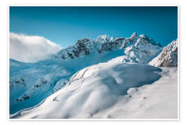 Wall print Ski tracks on the Arlberg - Lucas Tiefenthaler