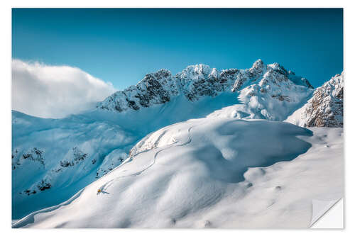 Wall sticker Ski tracks on the Arlberg
