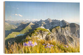 Holzbild Aussicht vom Omeshorn - Lucas Tiefenthaler