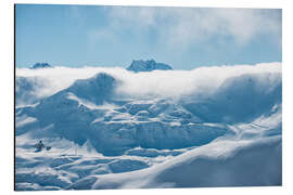 Alubild Skigebiet Arlberg mit Wetterstimmung - Lucas Tiefenthaler