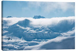 Canvas print Arlberg ski area with weather mood - Lucas Tiefenthaler