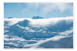Wall print Arlberg ski area with weather mood - Lucas Tiefenthaler