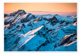 Wall print Evening mood on the Mohnenfluh in Lech am Arlberg - Lucas Tiefenthaler