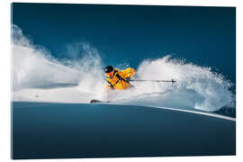 Acrylic print Deep snow skiing in Lech-Zürs am Arlberg