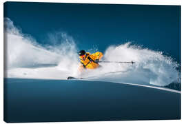 Canvas print Deep snow skiing in Lech-Zürs am Arlberg