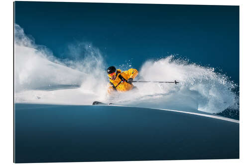 Gallery print Deep snow skiing in Lech-Zürs am Arlberg