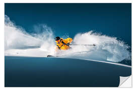 Wall sticker Deep snow skiing in Lech-Zürs am Arlberg