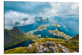 Aluminium print Rainbow on Reinebringen, Lofoten - Lucas Tiefenthaler