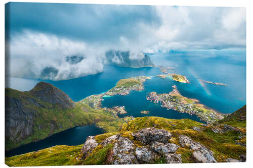 Lienzo Rainbow on Reinebringen, Lofoten
