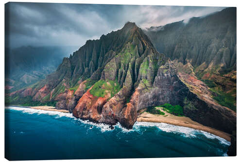 Tableau sur toile Na Pali Coast in Hawaii