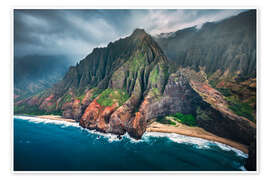 Wandbild Na Pali Küste in Hawaii - Lucas Tiefenthaler