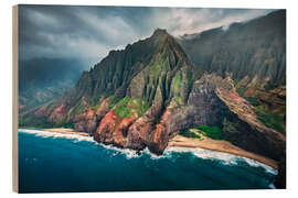 Cuadro de madera Na Pali Coast in Hawaii - Lucas Tiefenthaler