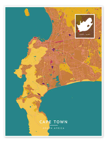 Poster Cape Town, South Africa