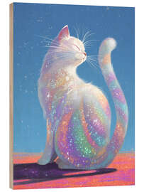 Quadro de madeira Magic Cat - DejaReve