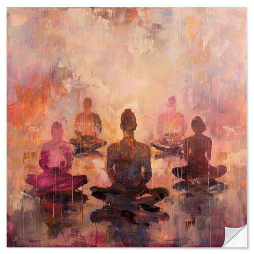 Selvklæbende plakat Meditation