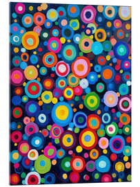 Tableau en verre acrylique It's raining colourful circles - Frank Daske