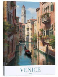 Lærredsbillede Venice Retro Travel Art - TAlex