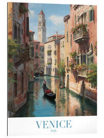 Galleriataulu Venice Retro Travel Art