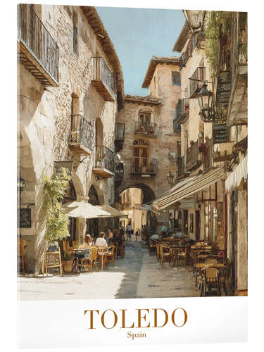 Obraz na szkle akrylowym Toledo Retro Travel Art