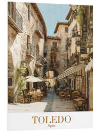 Foam board print Toledo Retro Travel Art