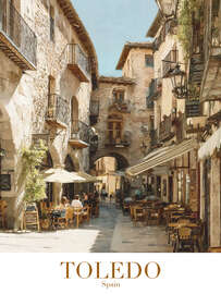 Magnettafel Toledo Retro Reisekunst