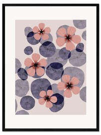 Gerahmter Kunstdruck Seerosen