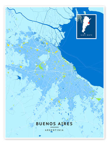 Poster Buenos Aires, Argentinien