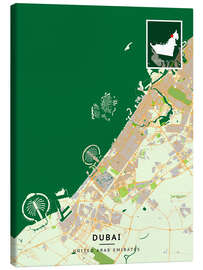 Canvas print Dubai, United Arab Emirates - Map Art