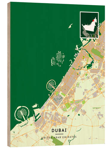 Print på træ Dubai, United Arab Emirates