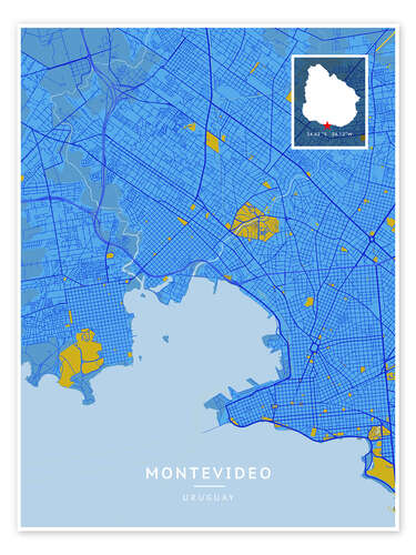 Poster Montevideo, Uruguay