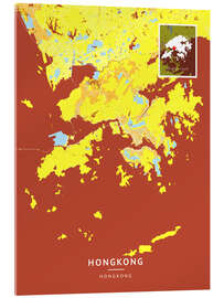 Cuadro de metacrilato Hong Kong - Map Art
