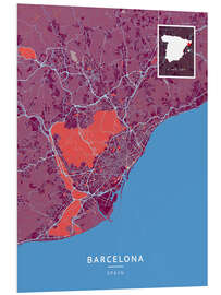 Hartschaumbild Barcelona, Spanien