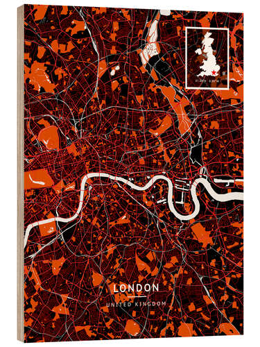 Quadro de madeira London, UK