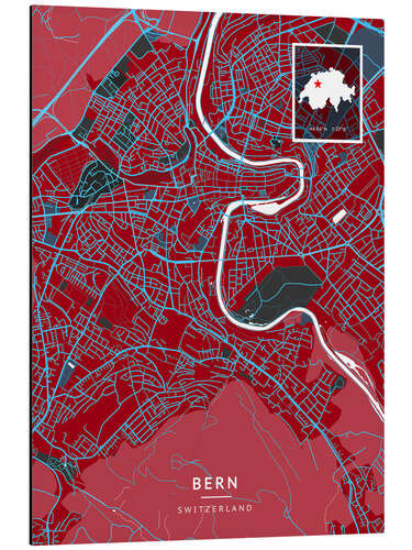 Aluminium print Bern, Switzerland