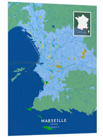 Hartschaumbild Marseille, Frankreich