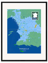 Gerahmter Kunstdruck Marseille, Frankreich