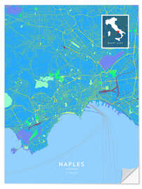 Wall sticker Naples, Italy - Map Art
