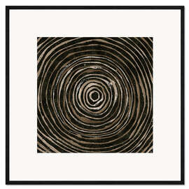 Gerahmter Kunstdruck Warm Tribal Spiral I