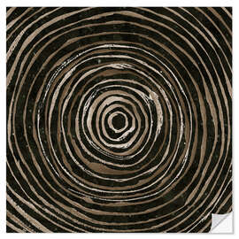 Wandsticker Warm Tribal Spiral I