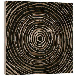 Holzbild Warm Tribal Spiral I